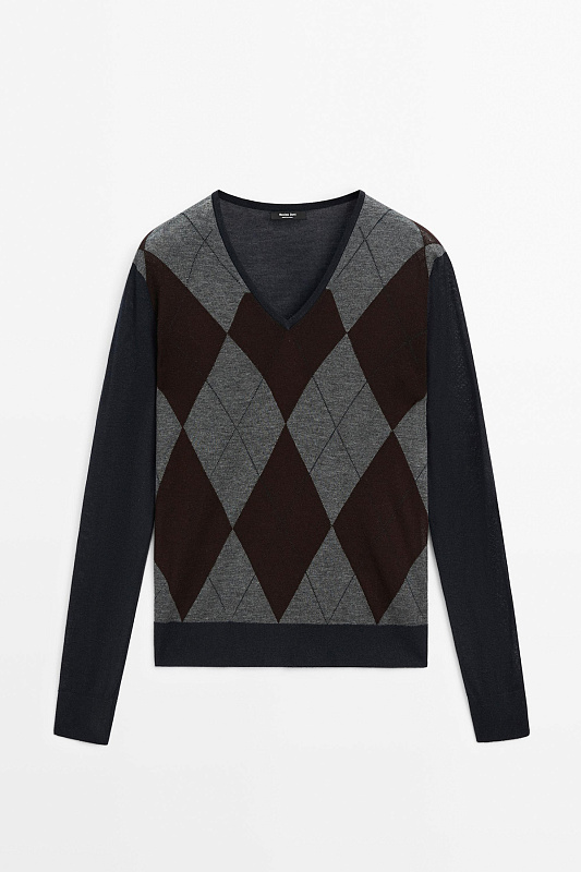 Пуловер из смеси шерсти и шелка MASSIMO DUTTI Пуловер из смеси шерсти и шелка MASSIMO DUTTI