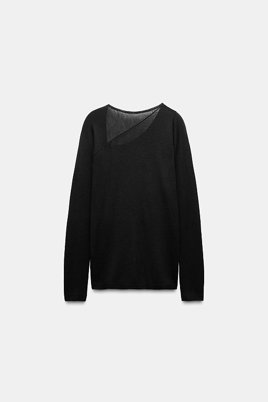 Лонгслив из тонкой шерсти и шелка ZARA Лонгслив из тонкой шерсти и шелка ZARA