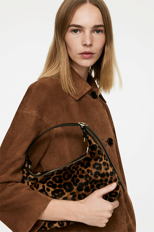 Квадратная кожаная сумка