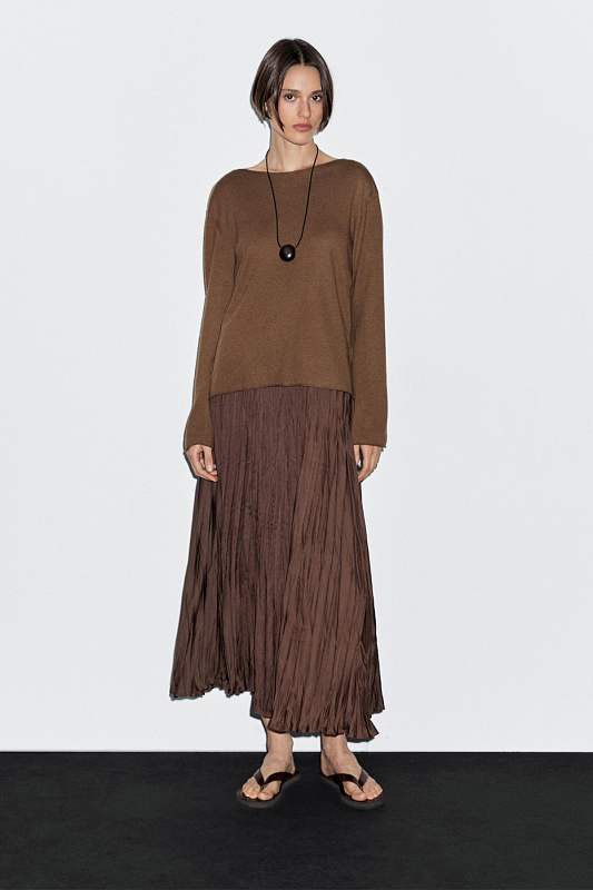 Джемпер из смесовой шерсти с вырезом "лодочка" Джемпер из смесовой шерсти с вырезом "лодочка"