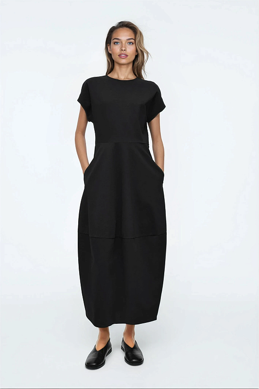 Платье-миди из мягкого хлопка Платье-миди из мягкого хлопка