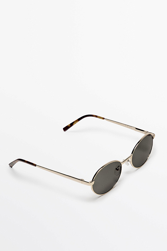 Солнцезащитные очки в круглой металлической оправе MASSIMO DUTTI Солнцезащитные очки в круглой металлической оправе MASSIMO DUTTI