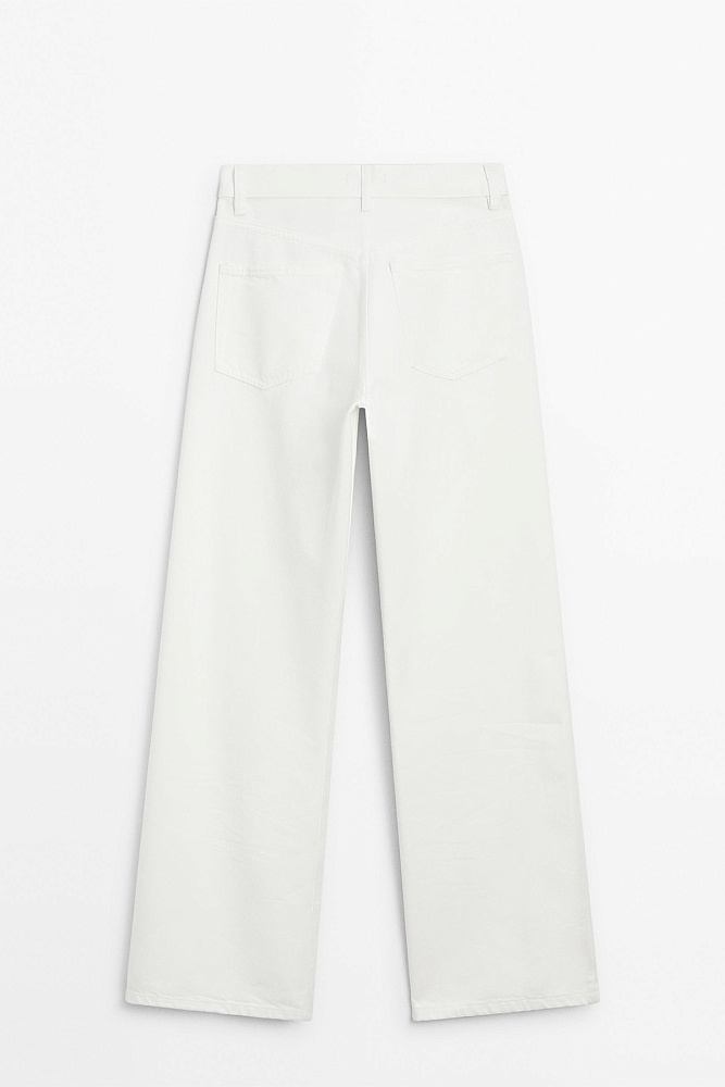 Прямые джинсы с завышенной посадкой MASSIMO DUTTI