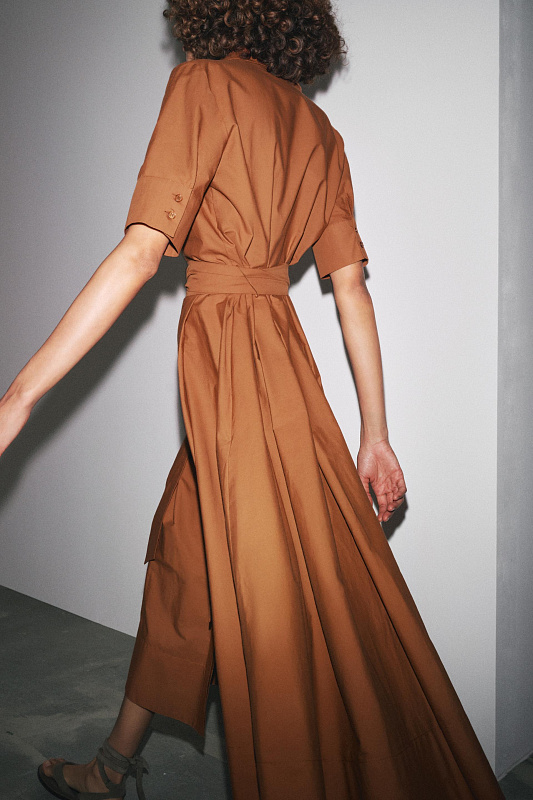 Платье-рубашка из поплина ZARA Платье-рубашка из поплина ZARA