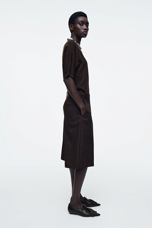 Удлиненные шорты из льняной смеси COS Удлиненные шорты из льняной смеси COS