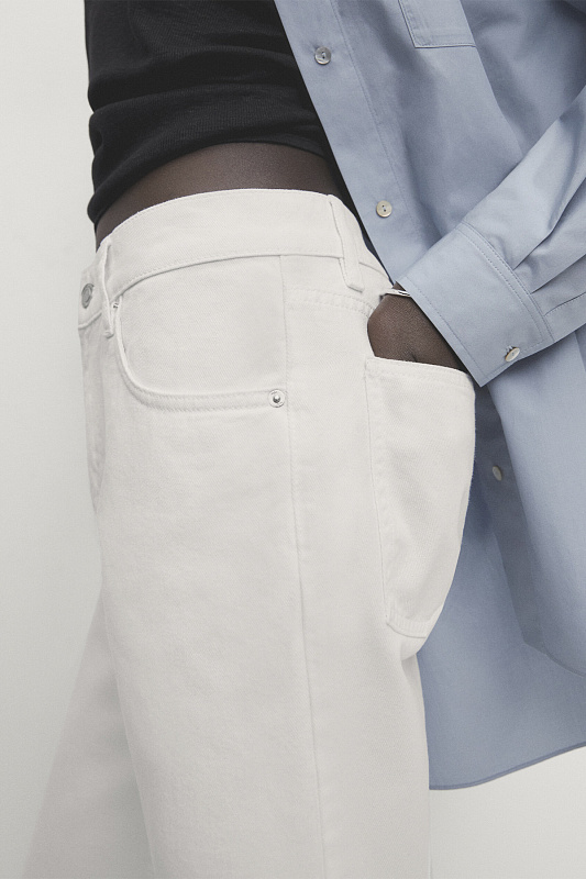 Джинсовые шорты-бермуды MASSIMO DUTTI Джинсовые шорты-бермуды MASSIMO DUTTI