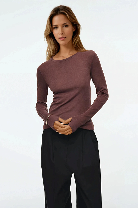 Лонгслив из шерсти мериноса Лонгслив из шерсти мериноса