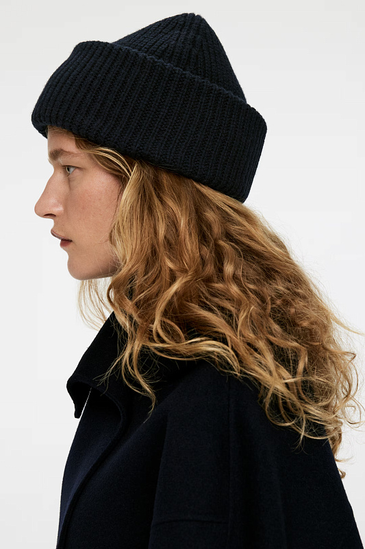 Двойная шапка из шерсти Двойная шапка из шерсти