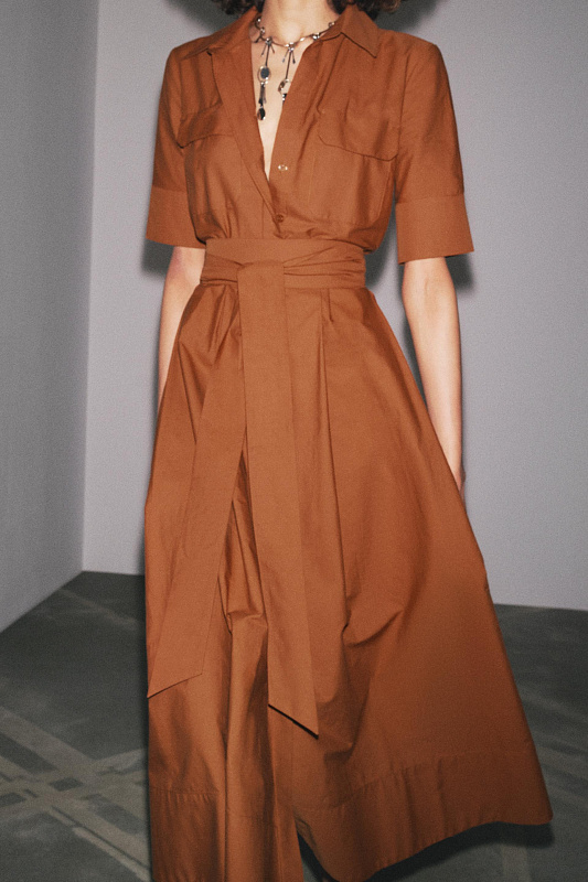 Платье-рубашка из поплина ZARA Платье-рубашка из поплина ZARA