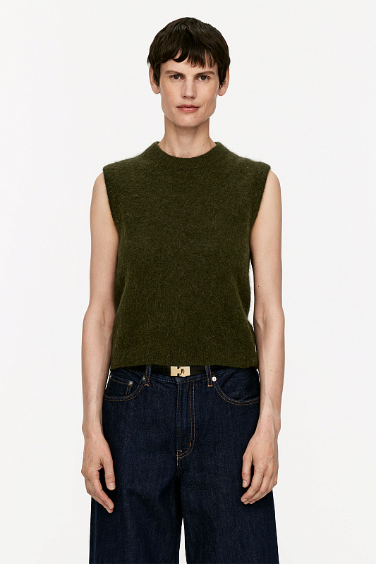 Жилет из смеси шерсти альпаки