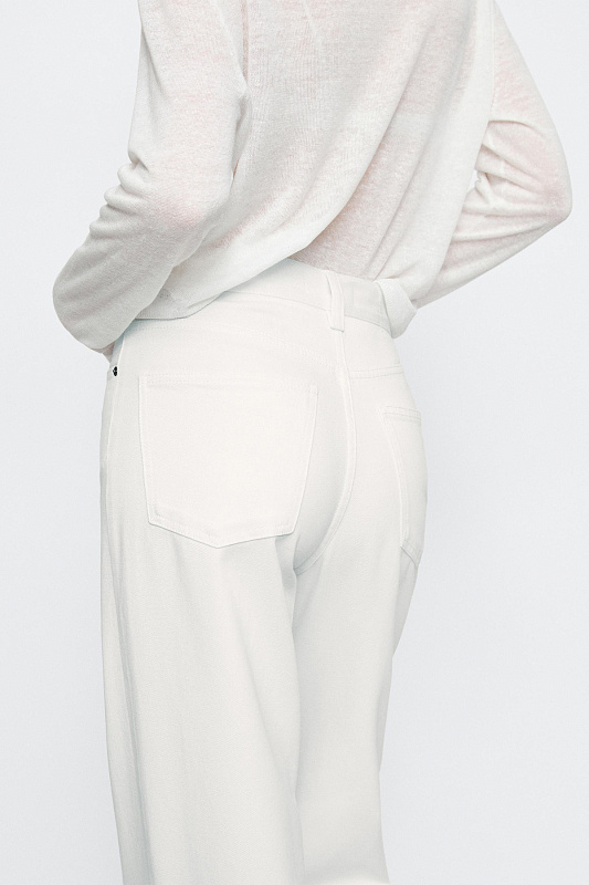 Широкие джинсы с высокой посадкой MASSIMO DUTTI Широкие джинсы с высокой посадкой MASSIMO DUTTI