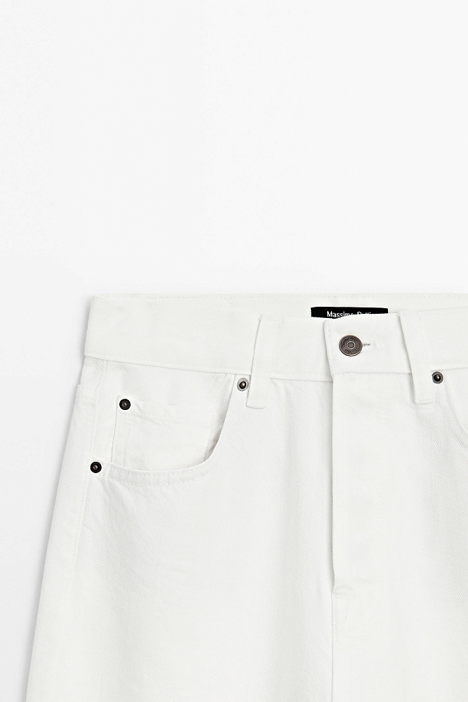 Прямые джинсы с завышенной посадкой MASSIMO DUTTI