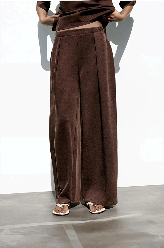 Брюки из интерлока с эффектом потертости ZARA Брюки из интерлока с эффектом потертости ZARA