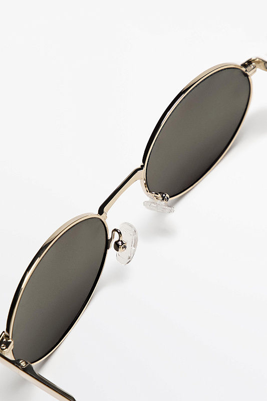 Солнцезащитные очки в круглой металлической оправе MASSIMO DUTTI Солнцезащитные очки в круглой металлической оправе MASSIMO DUTTI