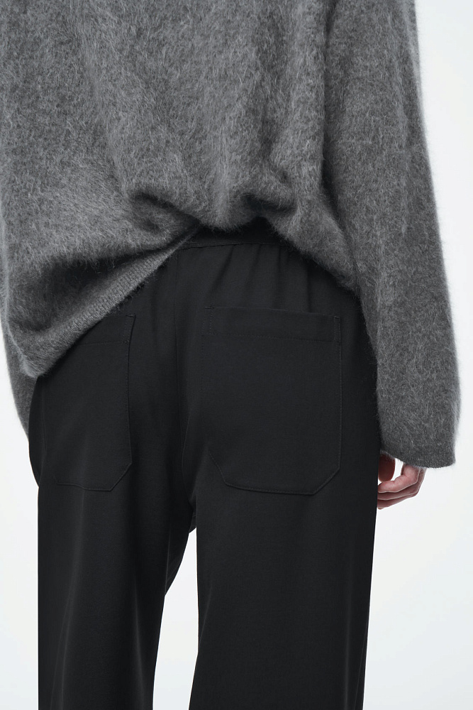 Шерстяные брюки с эластичным поясом COS