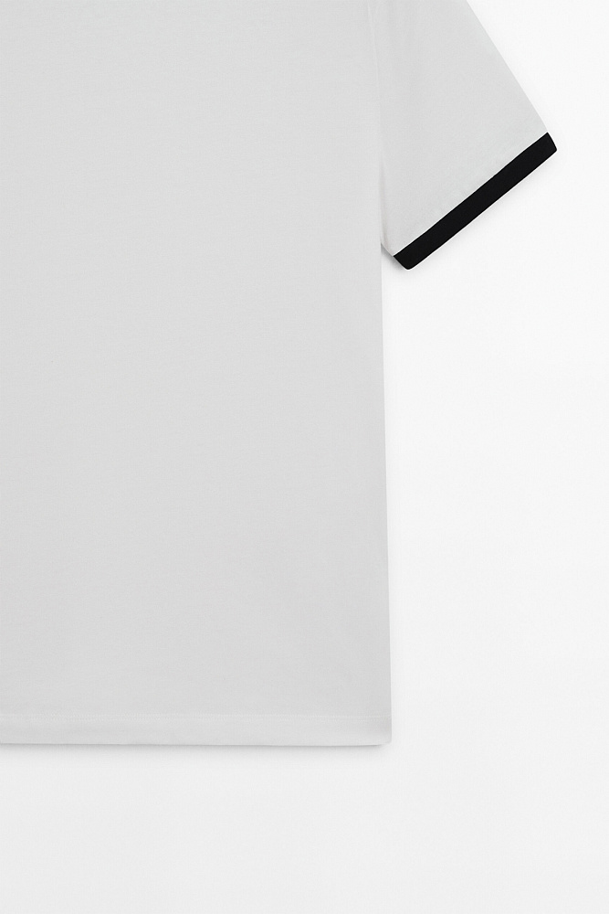 Футболка с контрастными деталями MASSIMO DUTTI